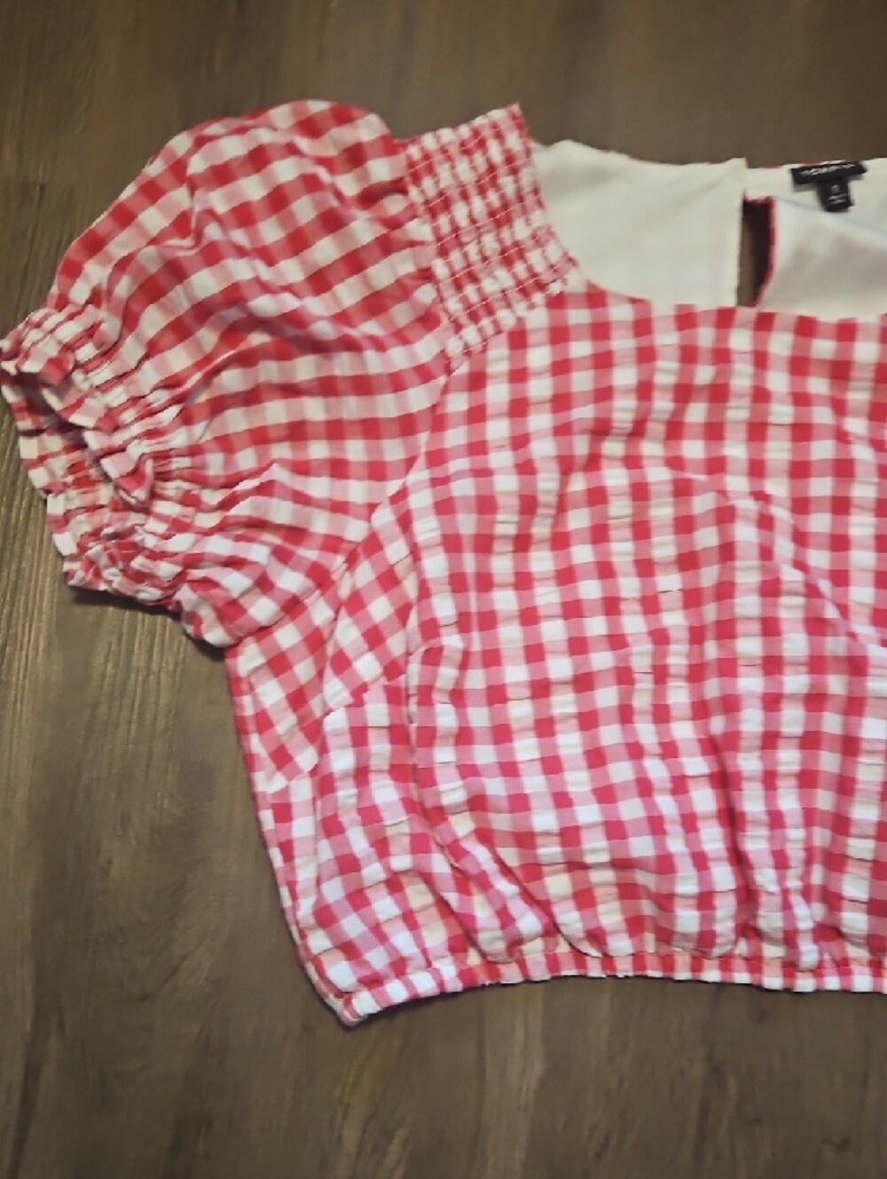 torrid Pink Gingham Crop Top 1x - Picture 4 of 7